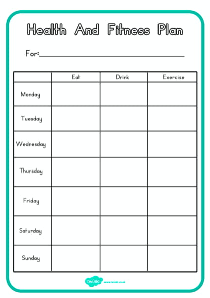 Health and Fitness Plan