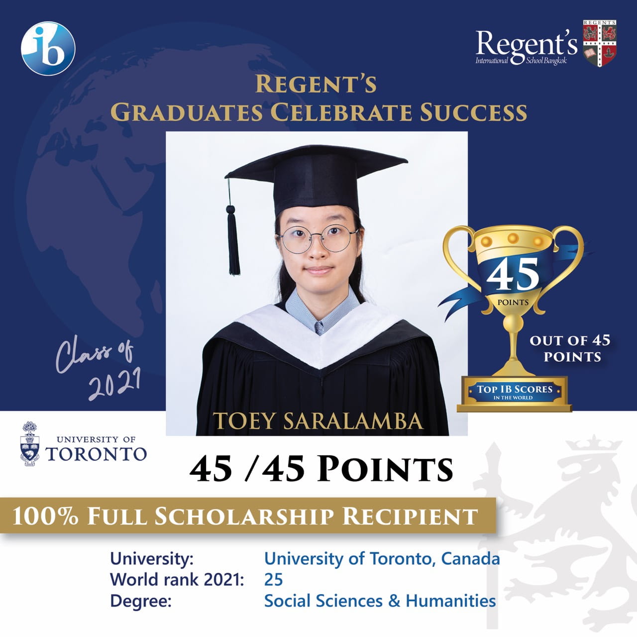 Celebrating Toby's IBDP Success! | News | Regent's Bangkok - ibdp-results-toey-saralamba