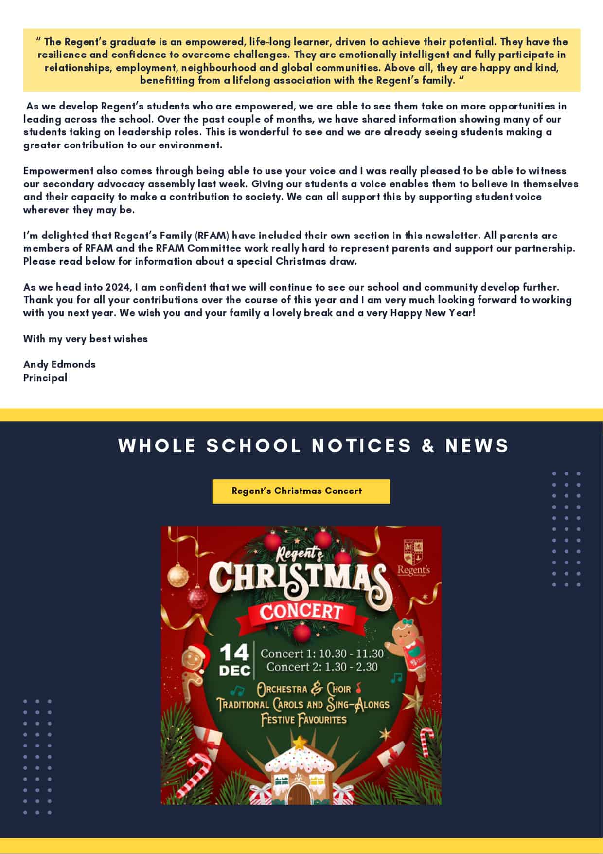 School Newsletter: December 2023 | News | Regent's Bangkok - newsletter-december-2023