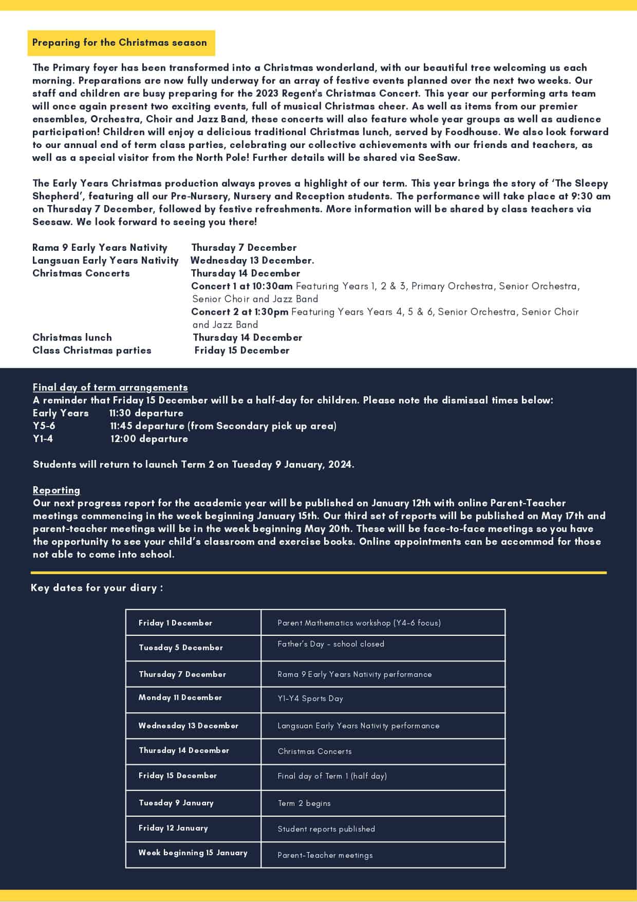 School Newsletter: December 2023 | News | Regent's Bangkok - newsletter-december-2023