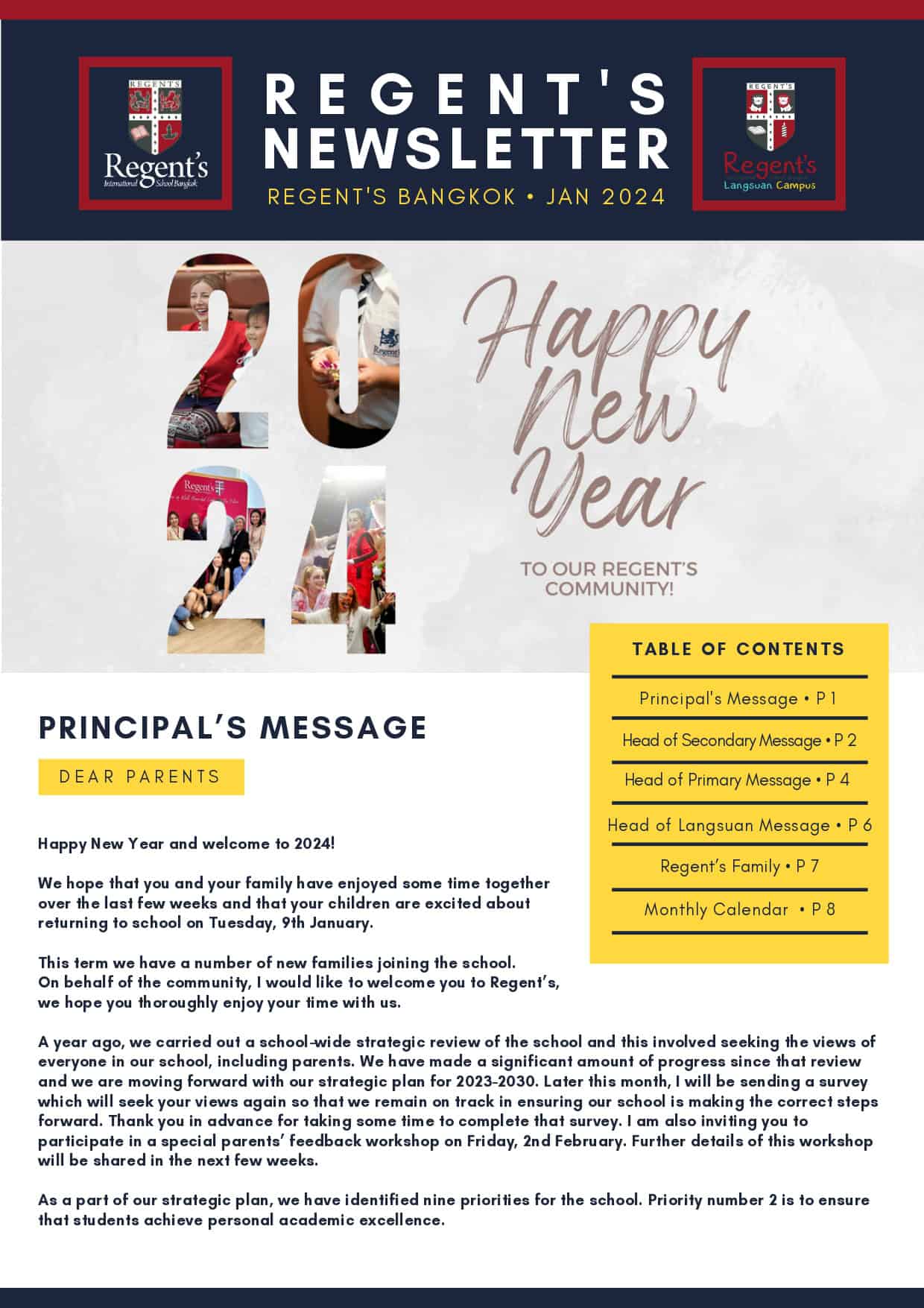 School Newsletter: January 2024 | News | Regent's Bangkok - newsletter-january-2024