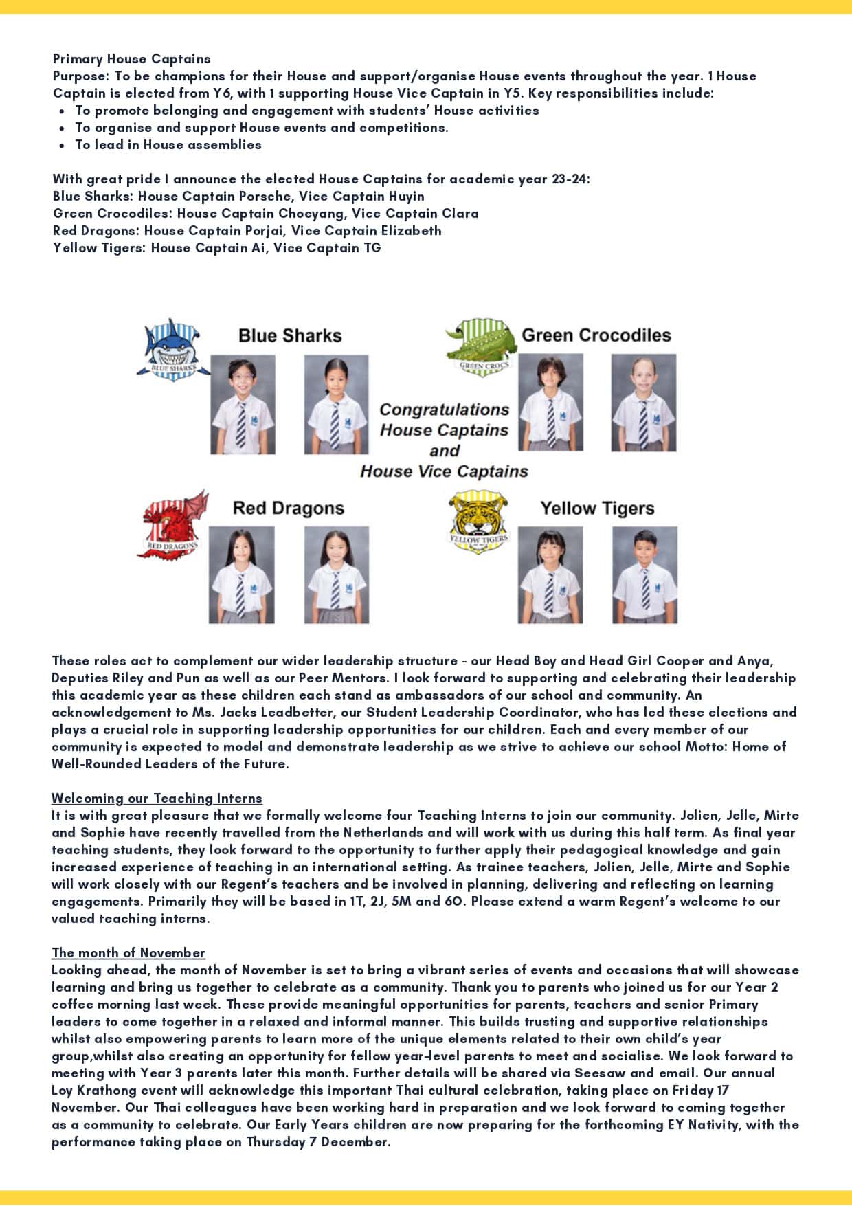 School Newsletter: November 2023 | News | Regent's Bangkok - newsletter-november-2023