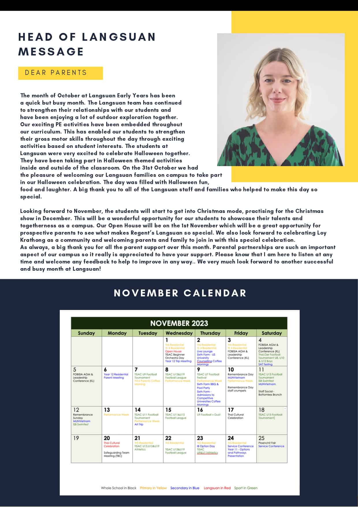 School Newsletter: November 2023 | News | Regent's Bangkok - newsletter-november-2023