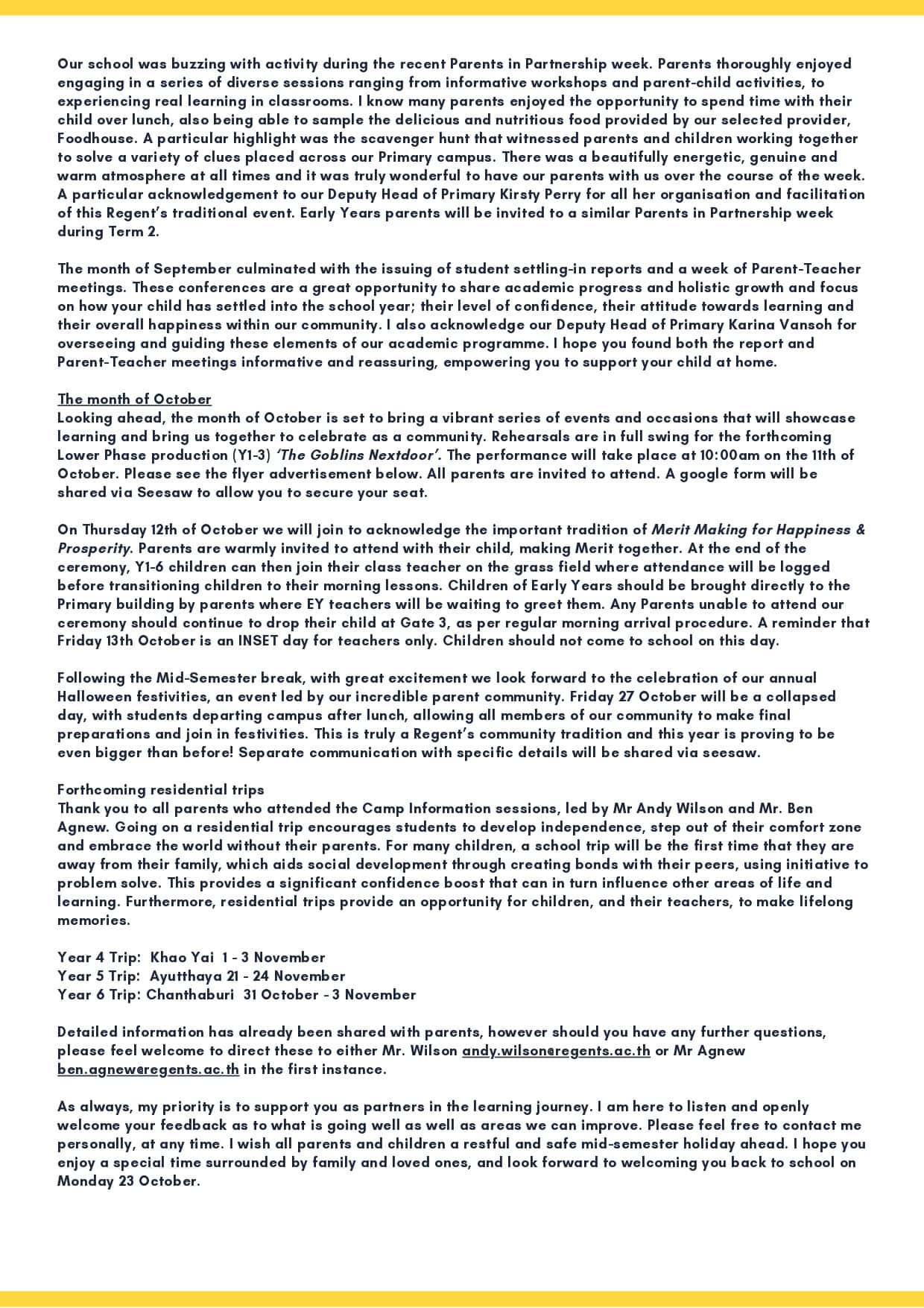 School Newsletter: October 2023 | News | Regent's Bangkok - newsletter-october-2023