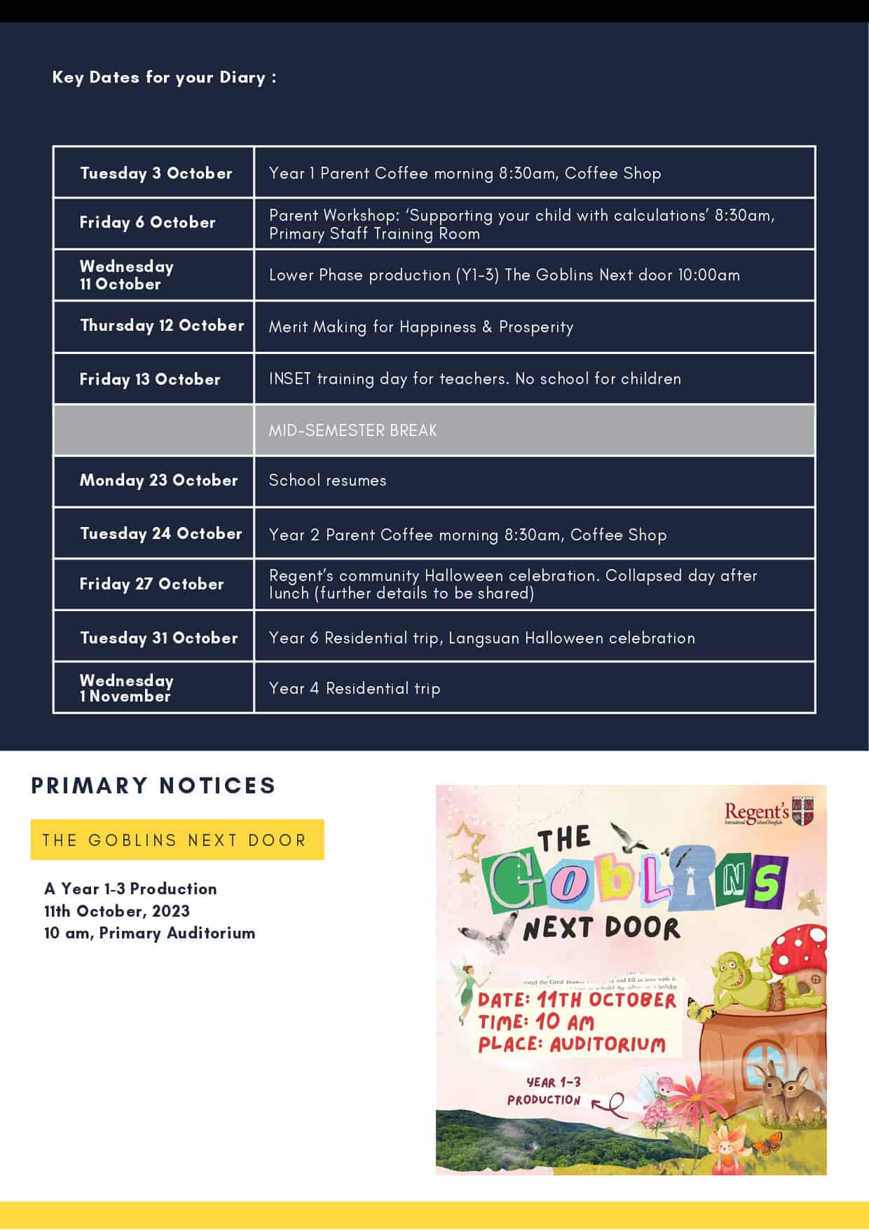 School Newsletter: October 2023 | News | Regent's Bangkok - newsletter-october-2023