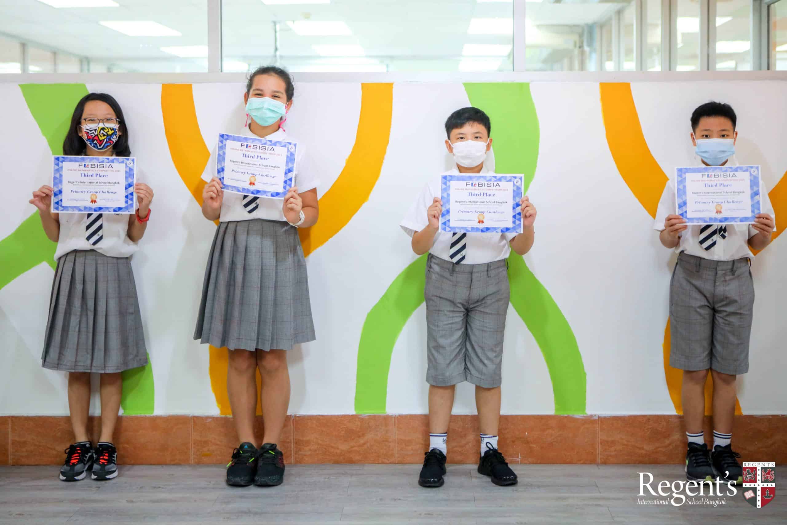 Primary Team of Year 6 students won third place in the FOBISIA Group Maths Challenge