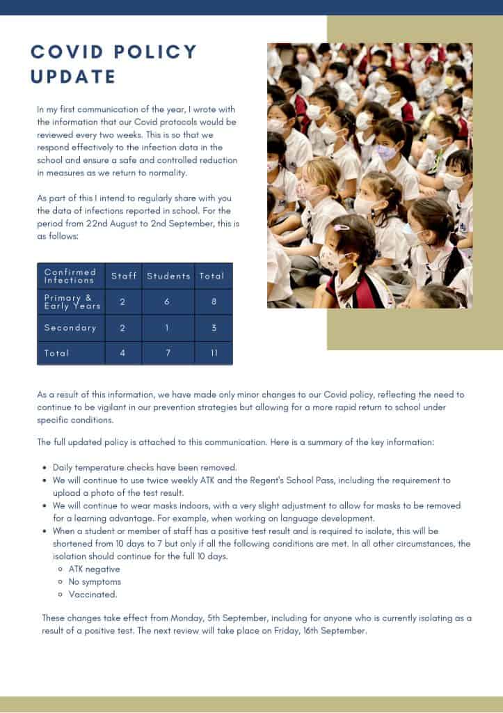 Principal's Newsletter: Sept 2022 | News | Regent's Bangkok - principals-newsletter