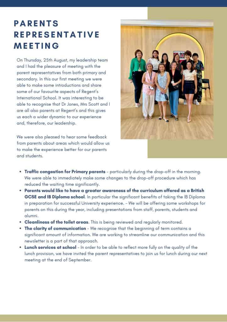 Principal's Newsletter: Sept 2022 | News | Regent's Bangkok - principals-newsletter