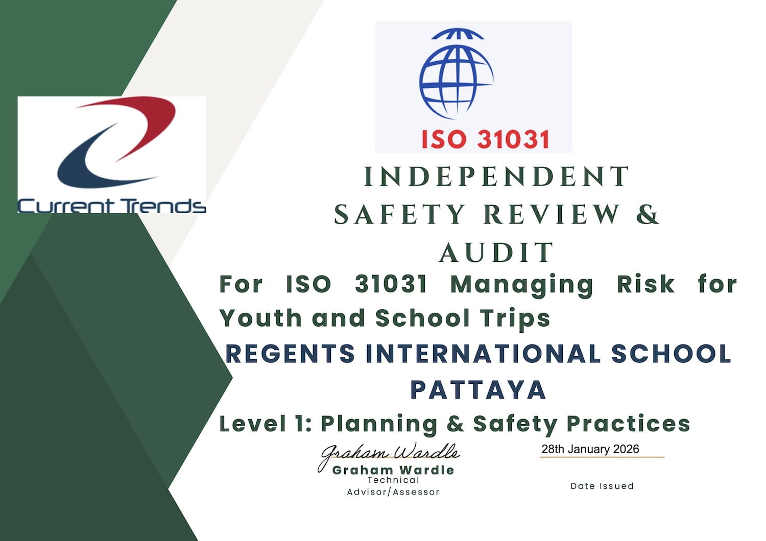 Regents Pattaya Leads the Region with ISO 31031 Safety Achievement - Regents Pattaya Leads the Region with ISO 31031 Safety Achievement
