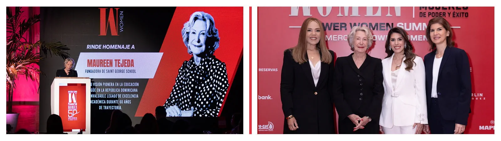 Carmen Minaya, Maureen Tejeda, Mercado Magazine representative, Karina Pablo de Redman