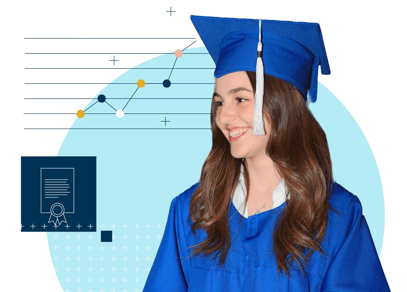 Girl at graduation