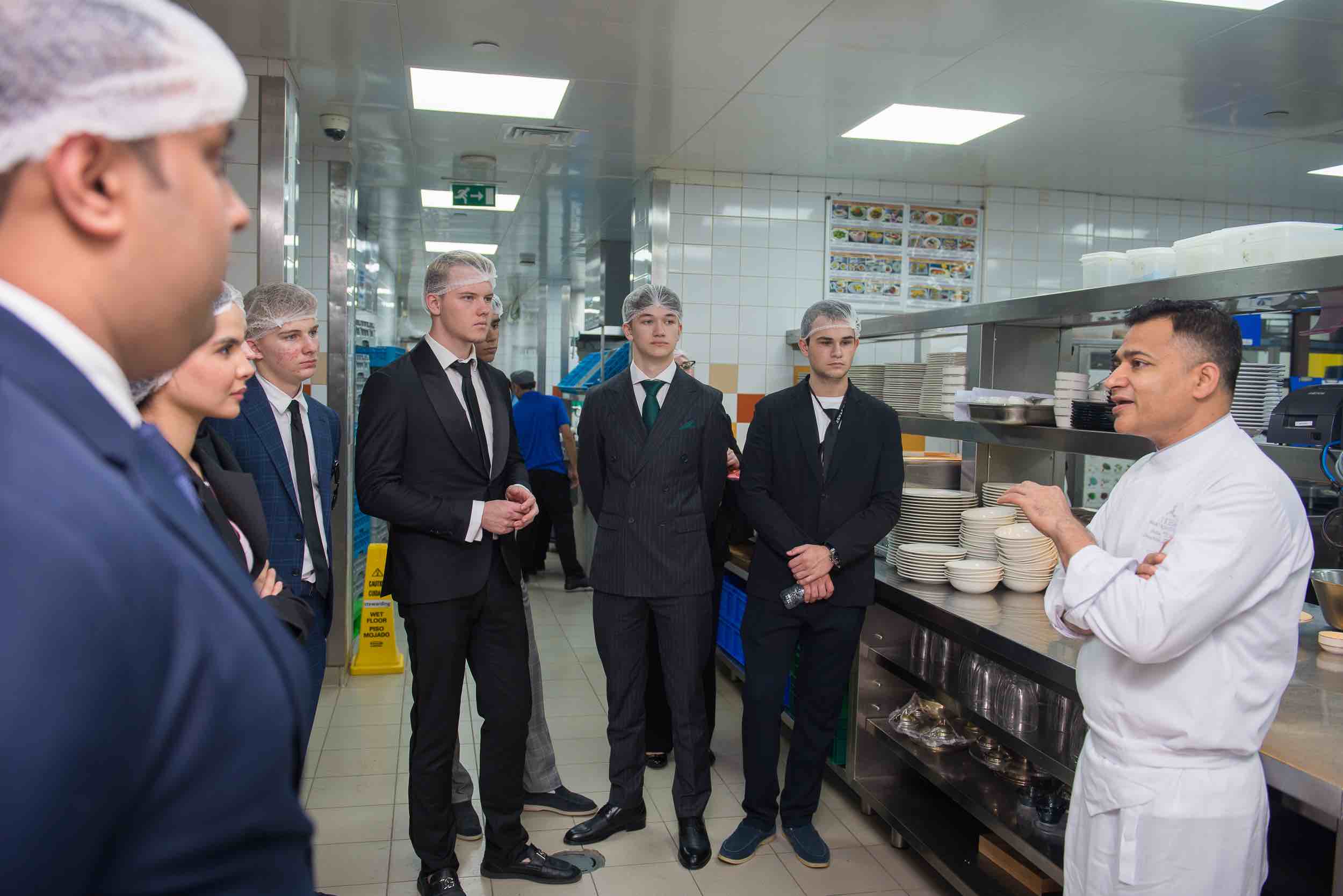 IBCP students talking to chef