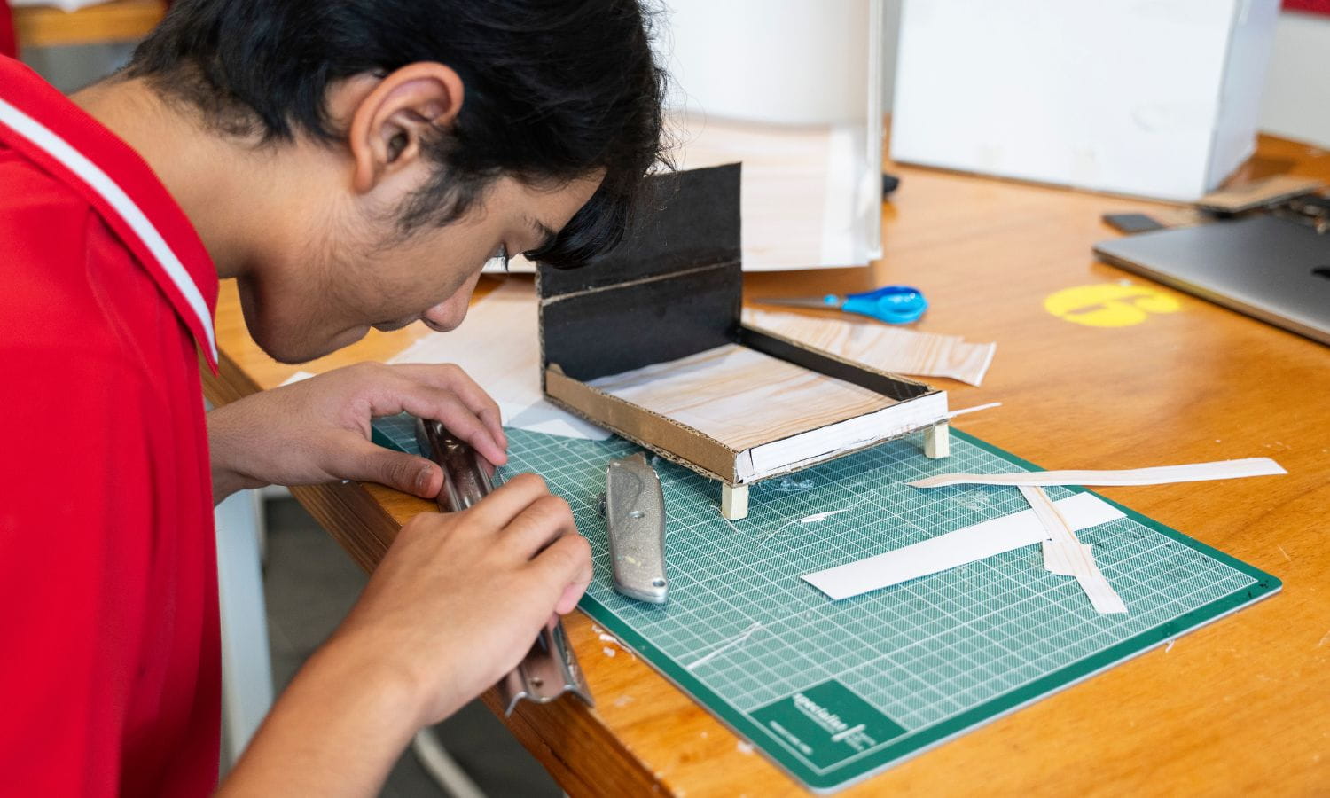 Student working on Design project