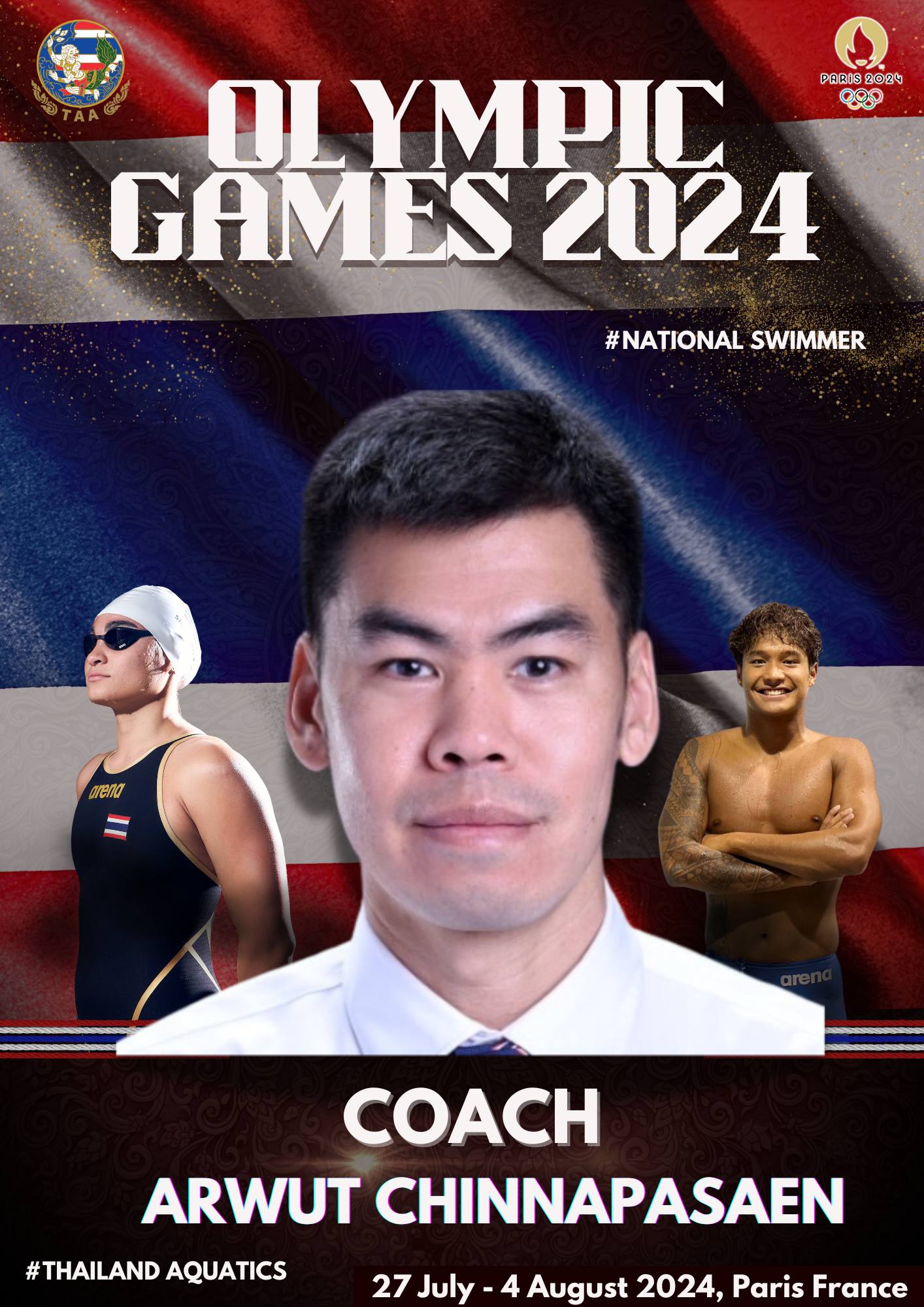 St Andrews coach and athlete shine on the world stage at the 2024 Olympic Games - Olympic Swim 2024