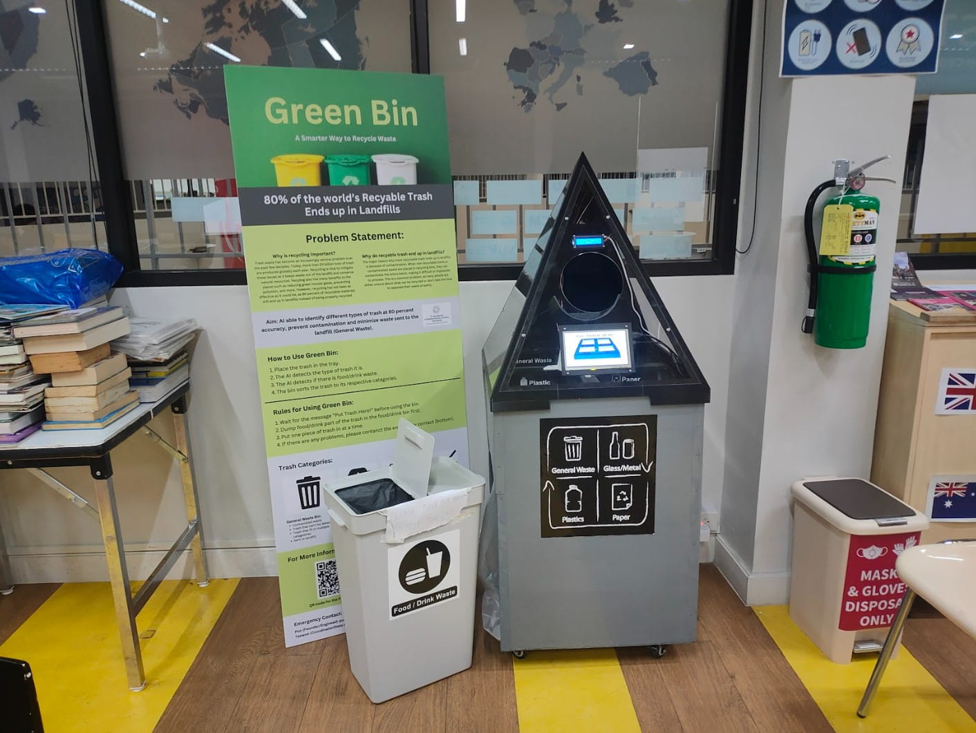 St Andrews students devise innovative AI trash bin - St Andrews students devise innovative AI trash bin