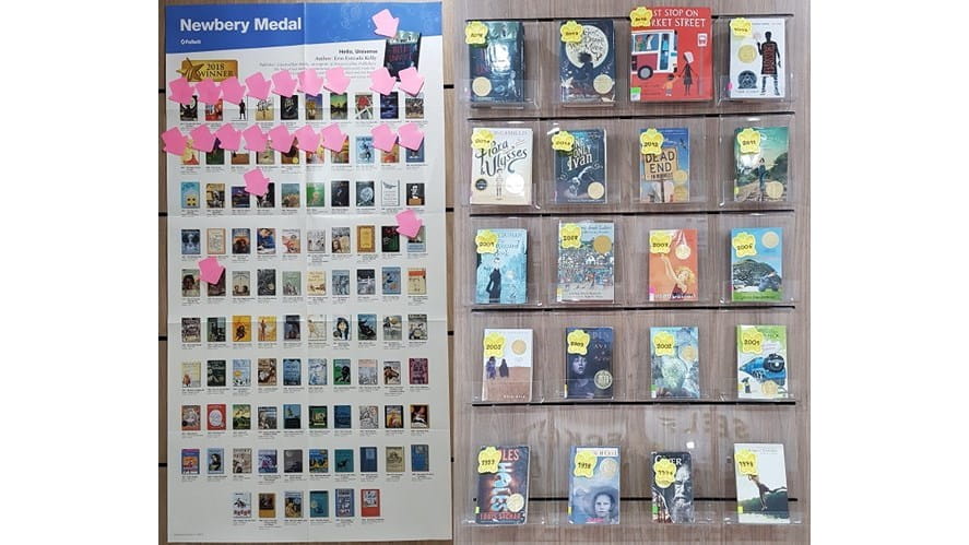 High School Library: New Newbery Award-winning books-high-school-library-new-newbery-award-winning-books-20190111_141525