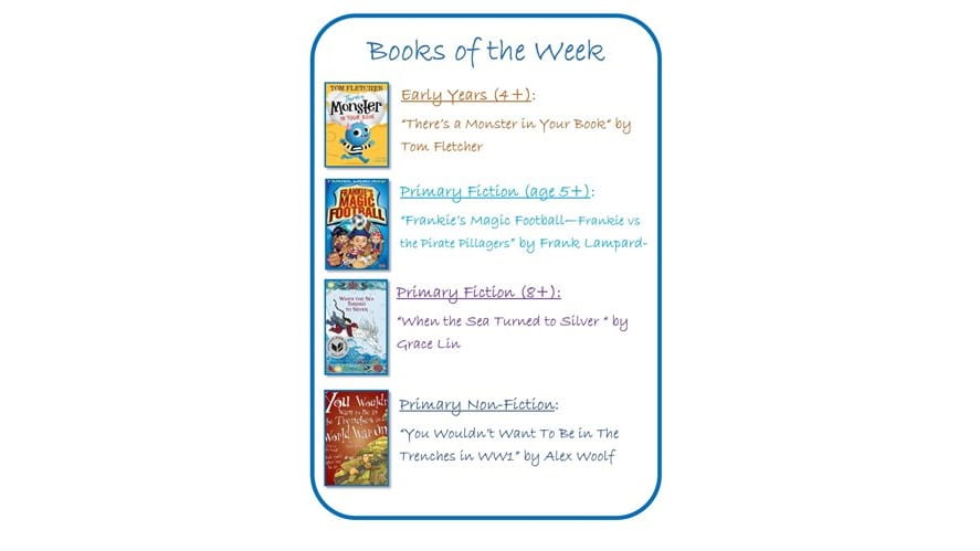 Primary School Library: Welcome to the Library Coffee Morning-primary-school-library-welcome-to-the-library-coffee-morning-Books of Week  Week 2
