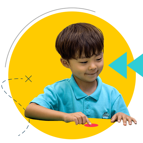 a collage of early years child playing