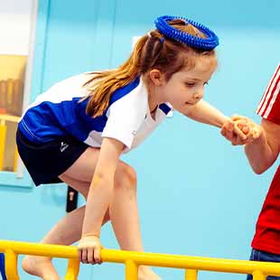 a girl doing sport
