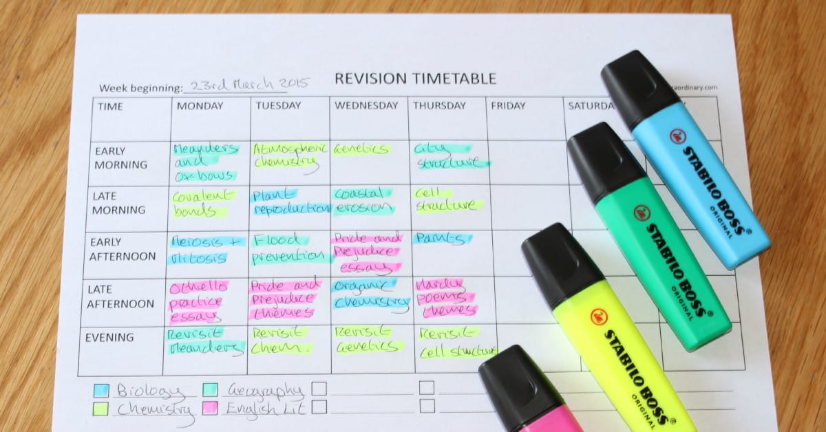 Helping your child revise-Helping your child revise-Revision plan