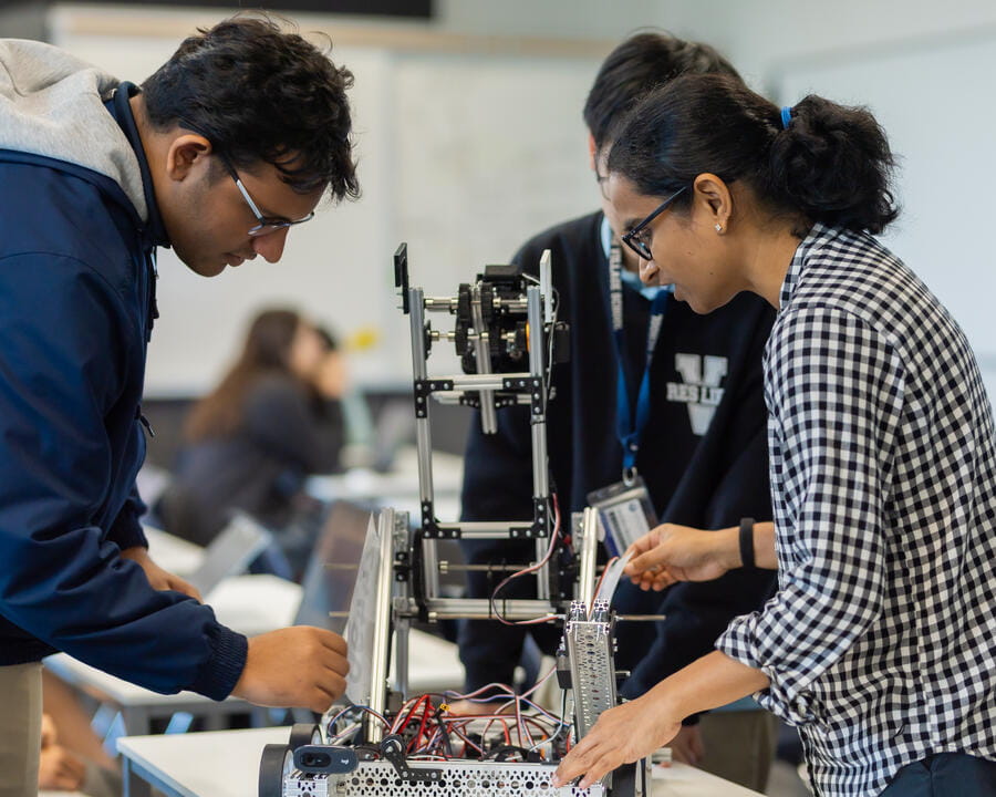 Students enjoying their private high school lesson