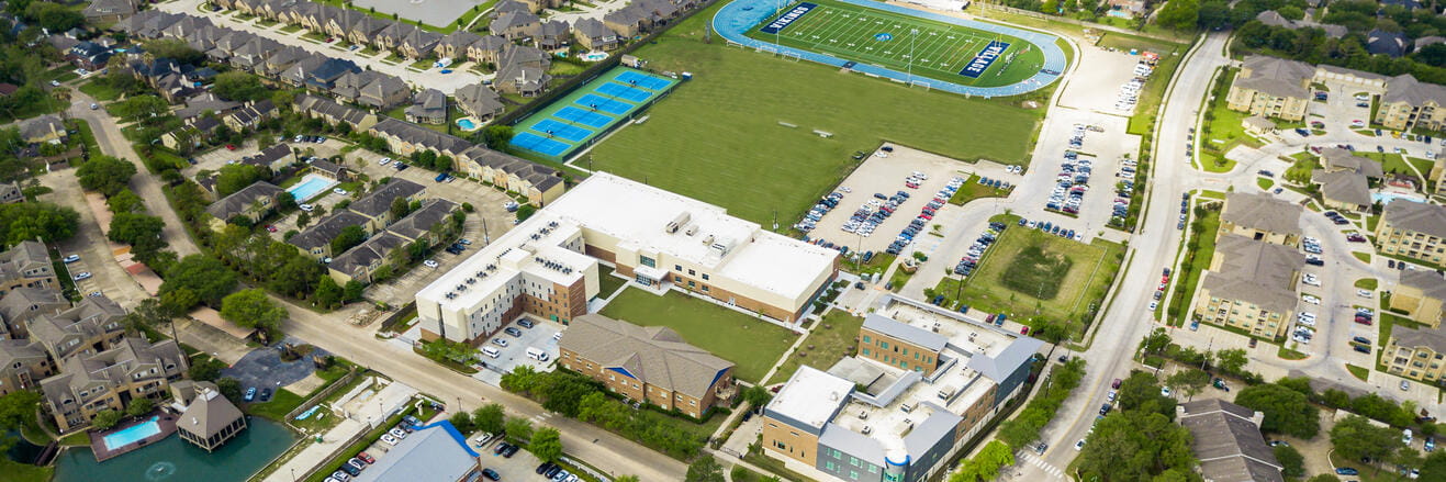 About Us | Private School in Houston | The Village School-Tertiary Page Header - US schools-15- Drone view