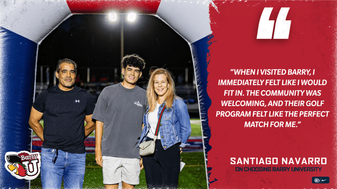 Santiago will continue his golf career at Barry University