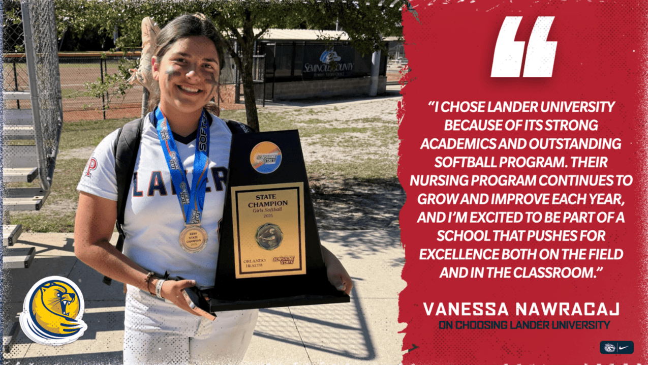 Vanessa will continue her softball career at Lander University