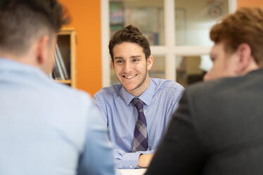 Students having a discussion