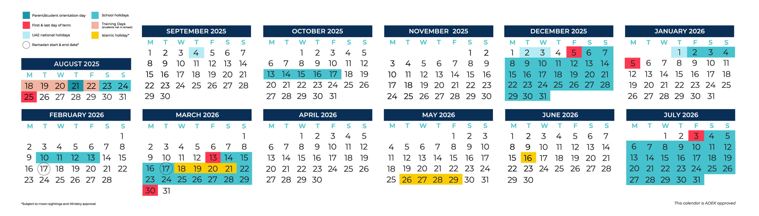 BIS Abu Dhabi Academic Calendar 25 26 BISAD School Calendar | BIS Abu Dhabi - Content Page Header
